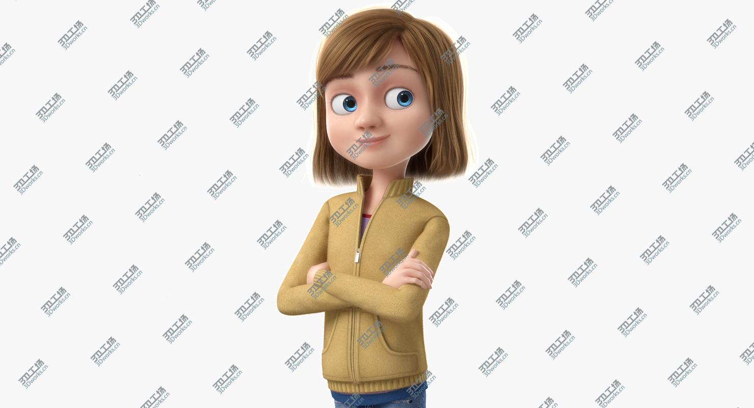 images/goods_img/20210114/3D Cartoon Girl Rigged model/2.jpg